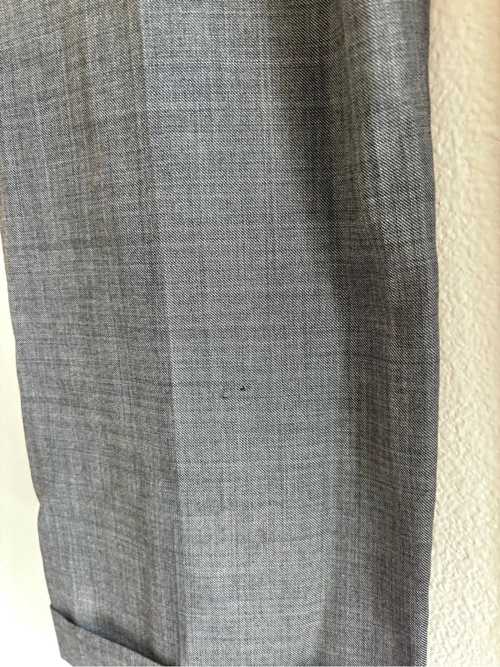 Chaps Mens Gray 100% Wool Dress Pants Pleated Cuffed Classic Trousers 40x32